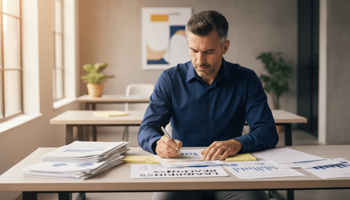 Professional leader reviewing readiness assessment data