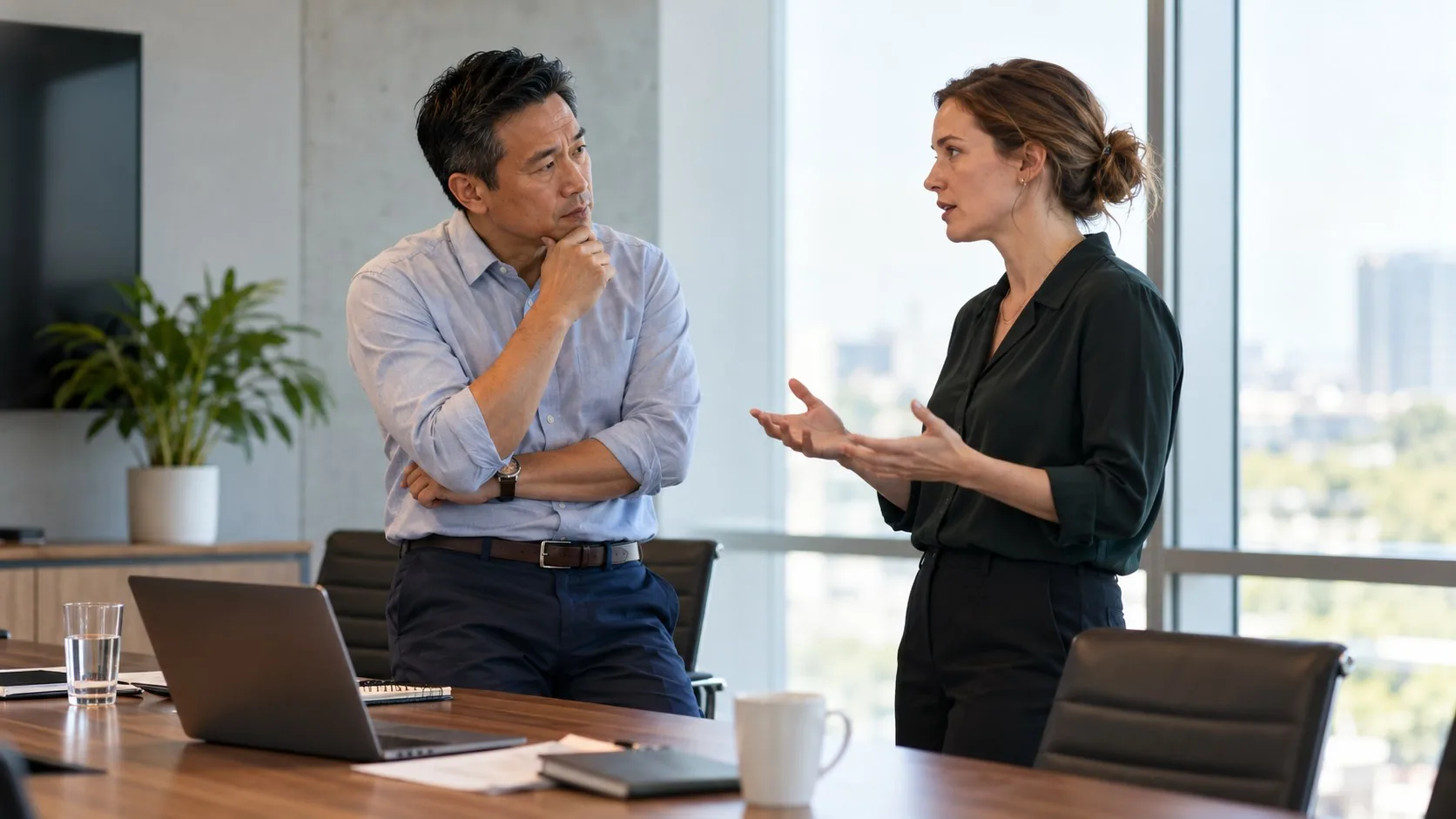 A manager and a rising team member talk through the next role