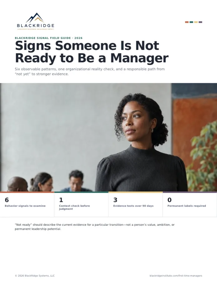 Signs Someone Is Not Ready to Be a Manager cover