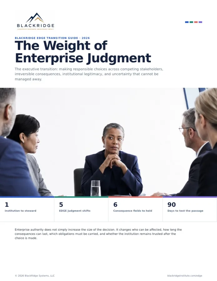 The Weight of Enterprise Judgment cover
